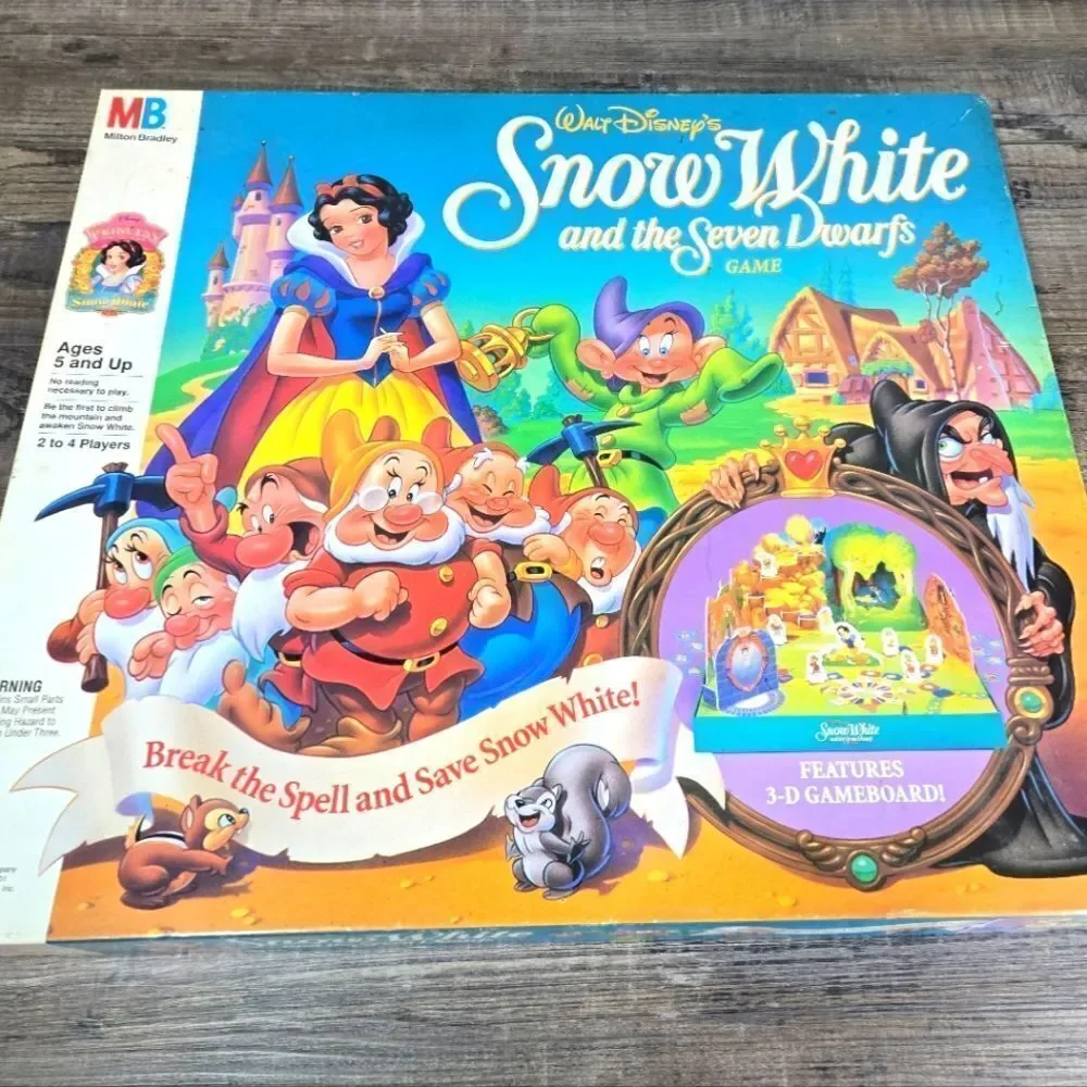 Snow White And The Seven Dwarfs  vintage board game from the 90s 3D